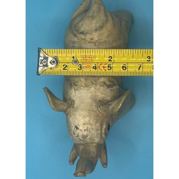 Hand Carved Crushed Oyster Shells Elephant Figurine Made In Philippines Vintage - Picture 9 of 9